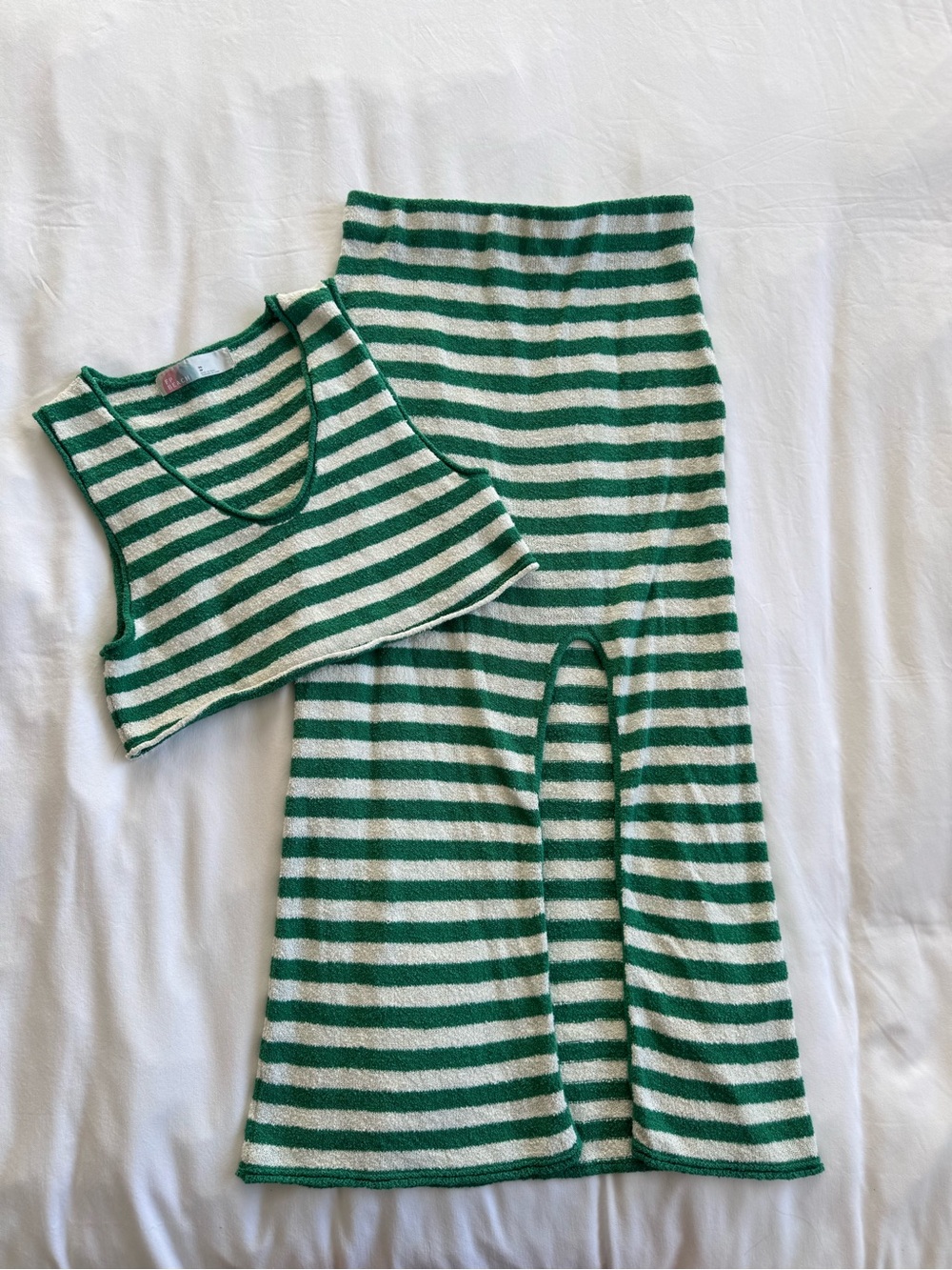 Free People Striped terry cover up set